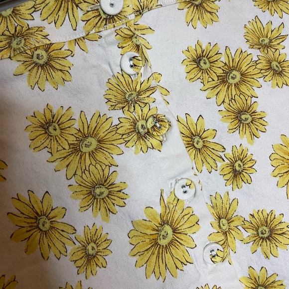 Forever 21 Fall Sunflower Button Front Skirt Size Medium - Picture 3 of 7
